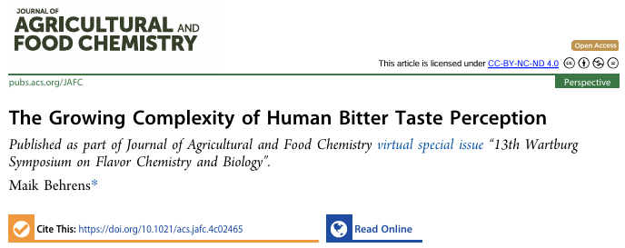 人类苦味感知的日益复杂